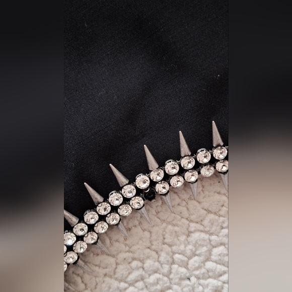 AREA Crystal Embellished Spike Sleeveless Mini Dress In Black US 10 Org $1,495 - Picture 16 of 16